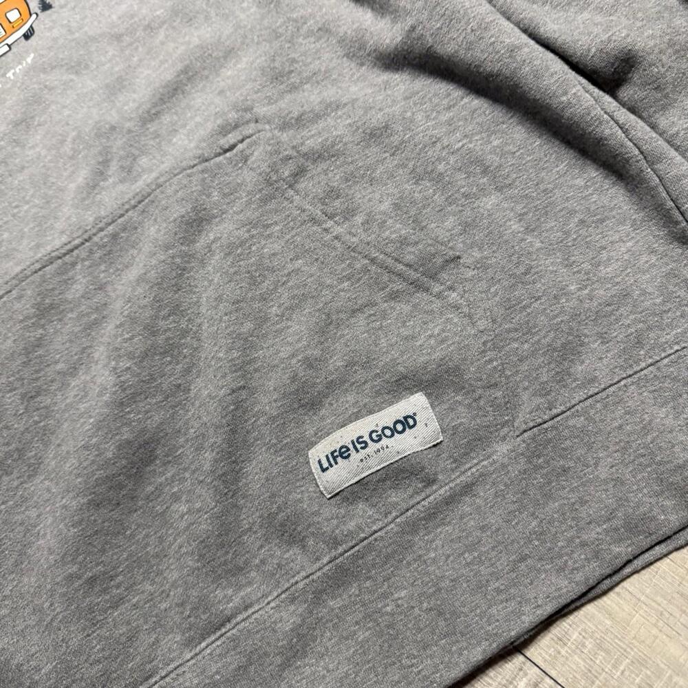 Life Is Good Hoodie Gray Jake Rocket Dog Camping Van Pullover Casaul Men’s Large - Picture 5 of 11